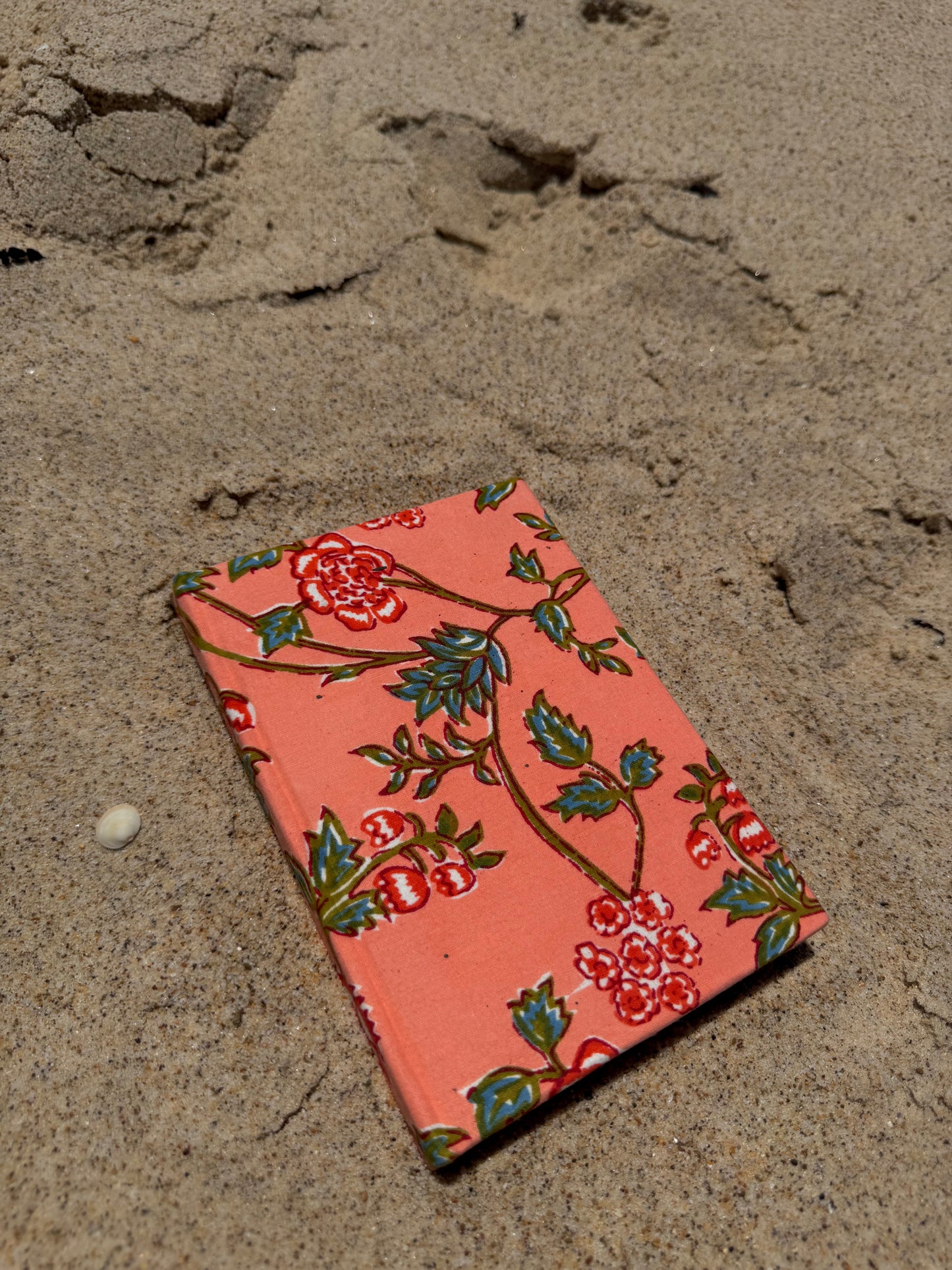 Hand block printed notebook - Floral