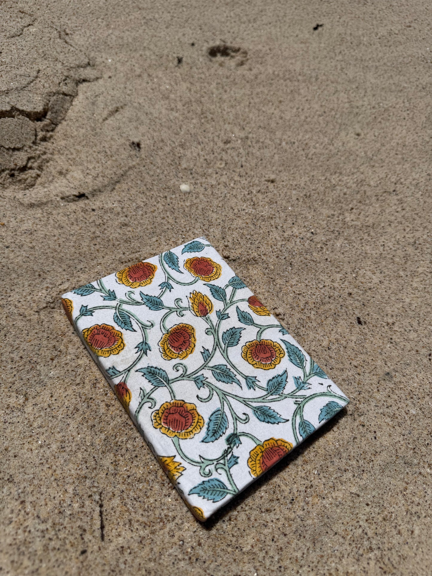 Hand block printed notebook - Gulab