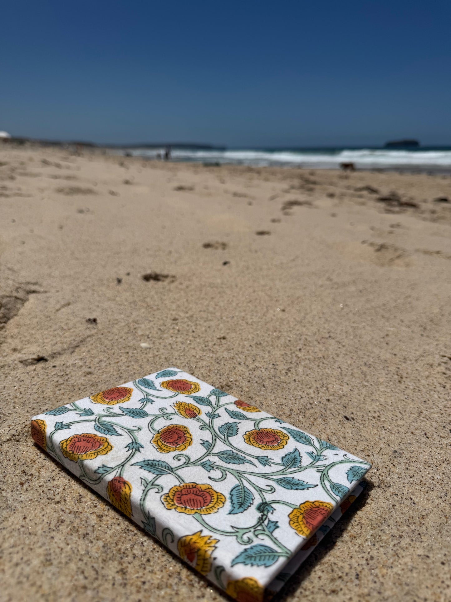 Hand block printed notebook - Gulab