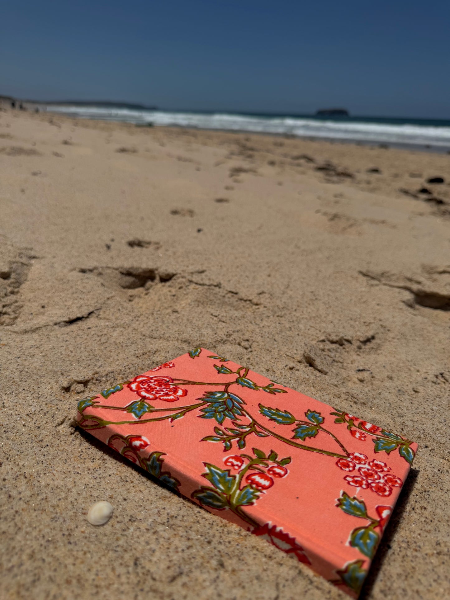 Hand block printed notebook - Floral