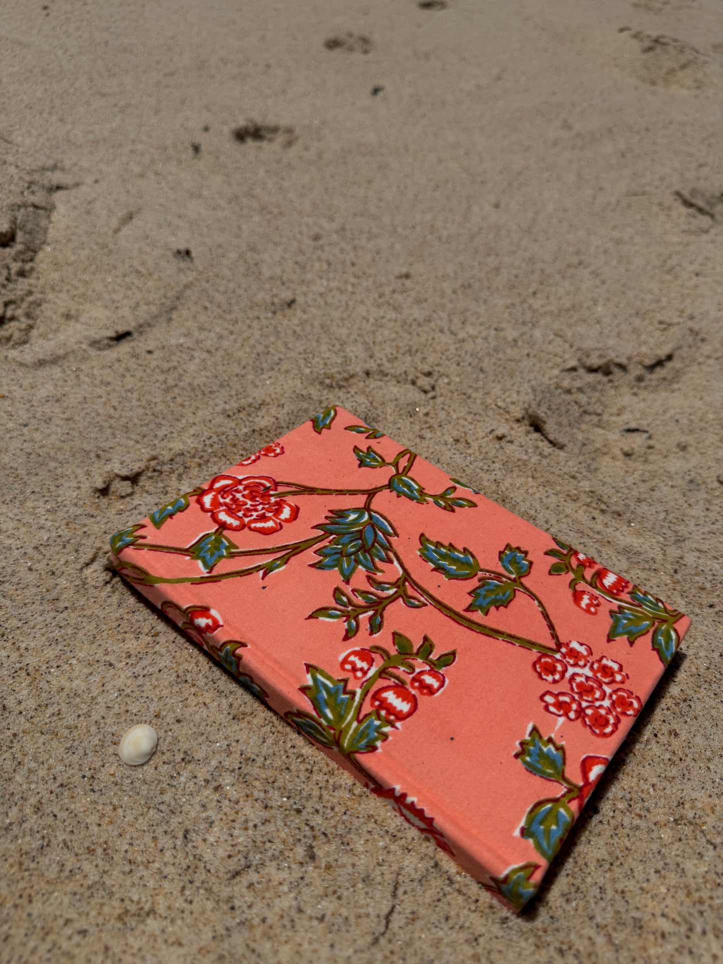 Hand block printed notebook - Floral