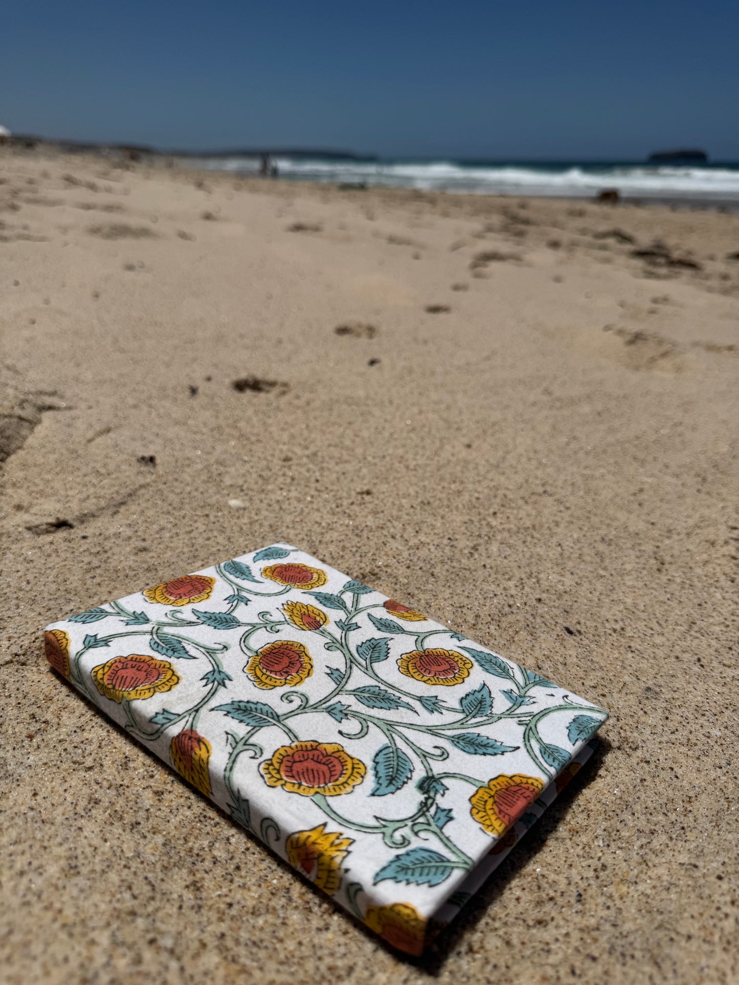 Hand block printed notebook - Gulab