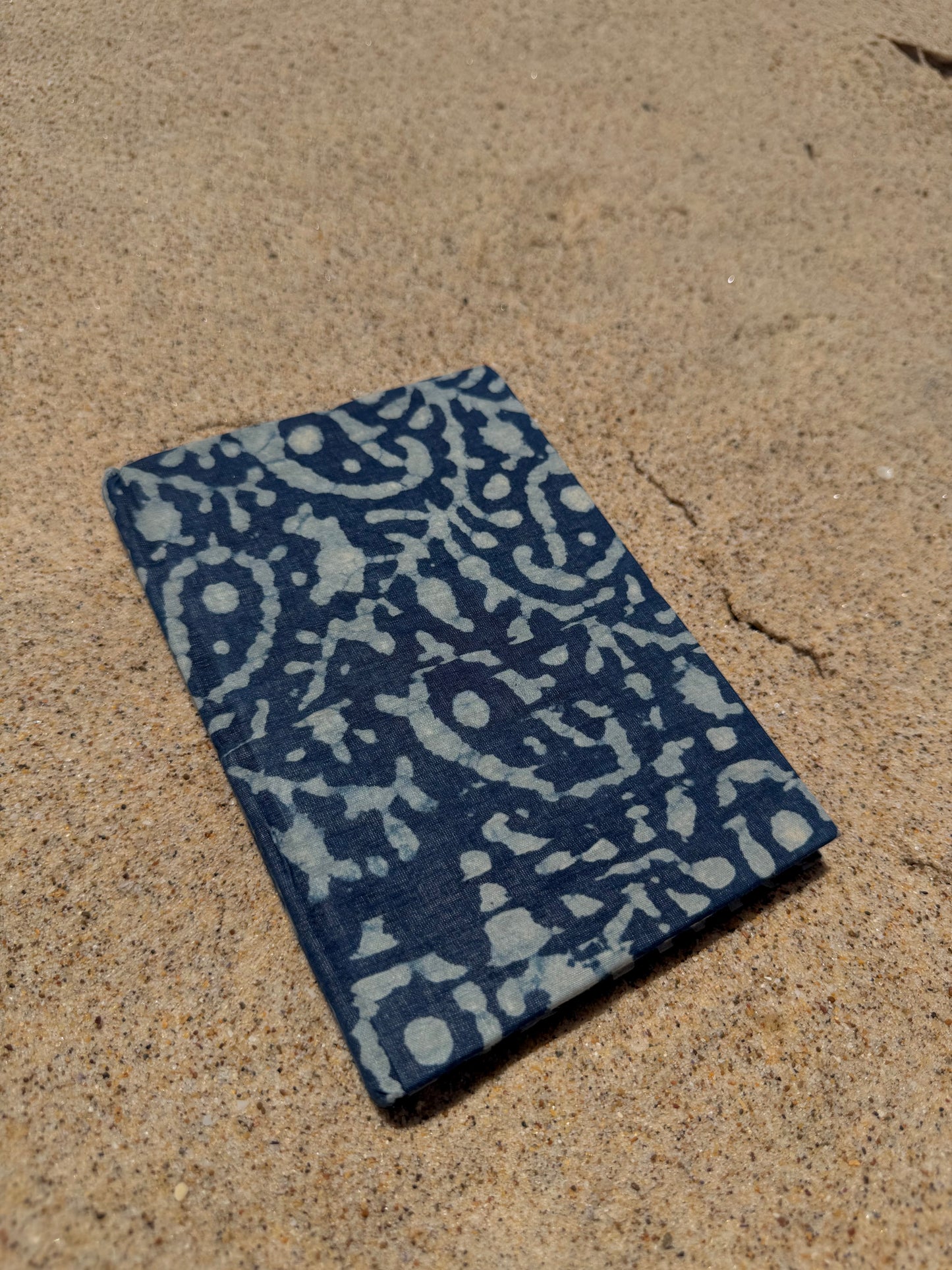 Hand block printed notebook - Indigo