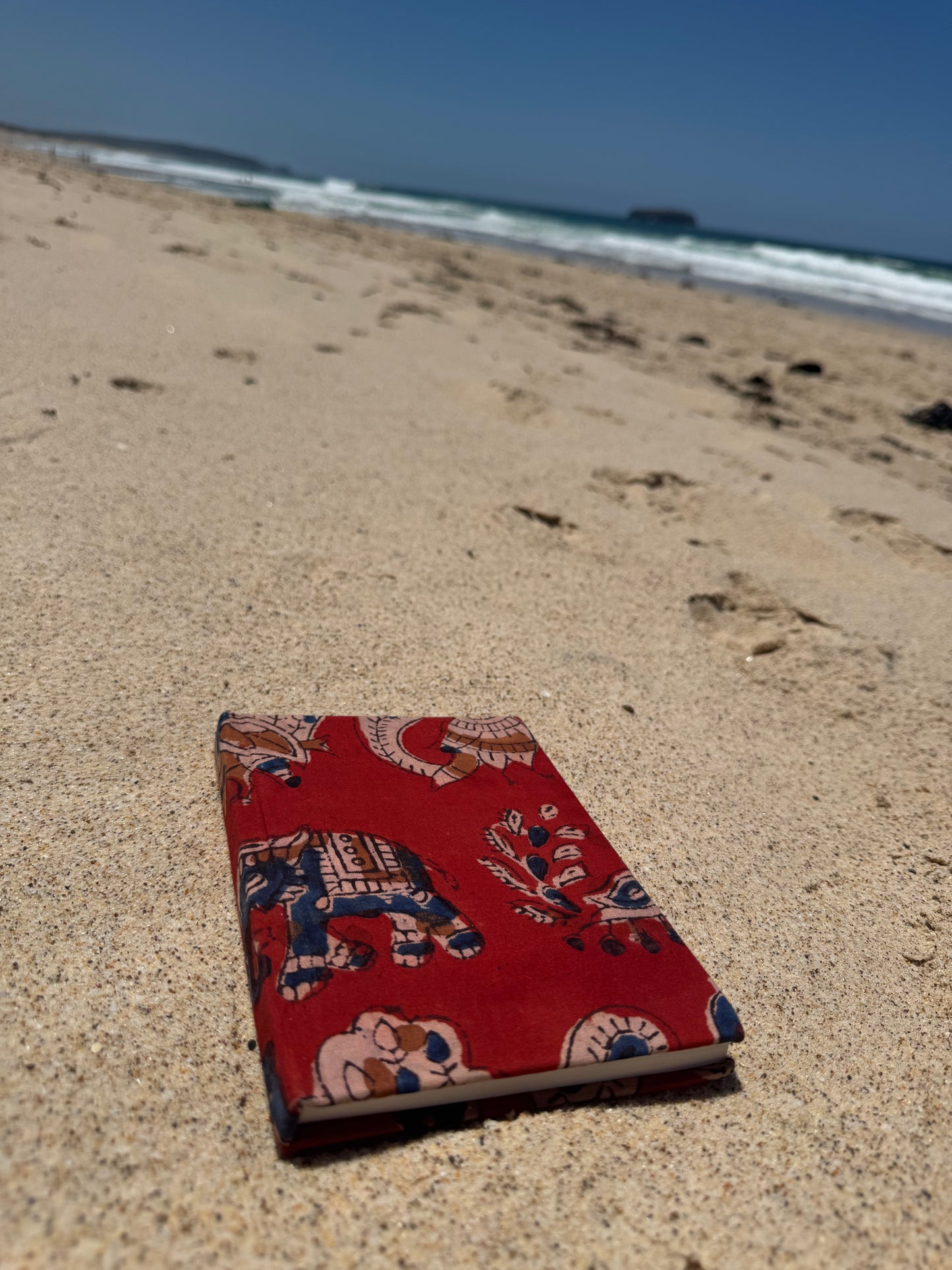 Hand block printed notebook - Haathi