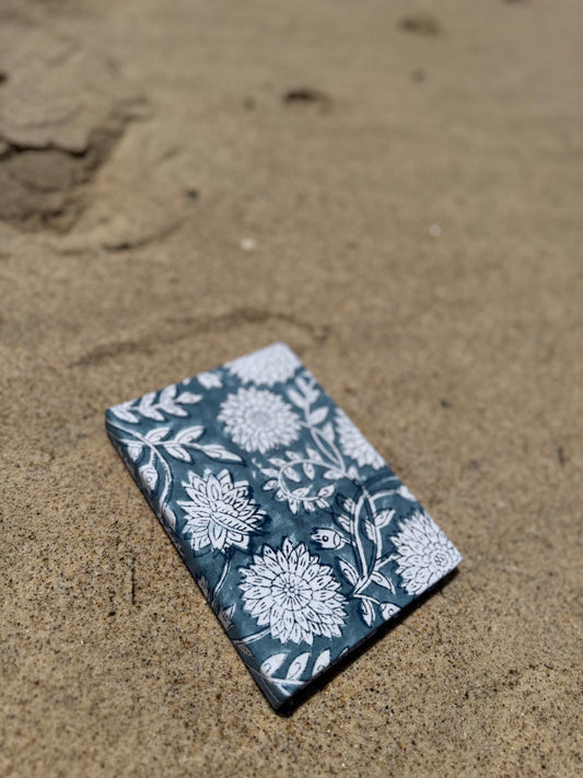 Hand block printed notebook - Mogra