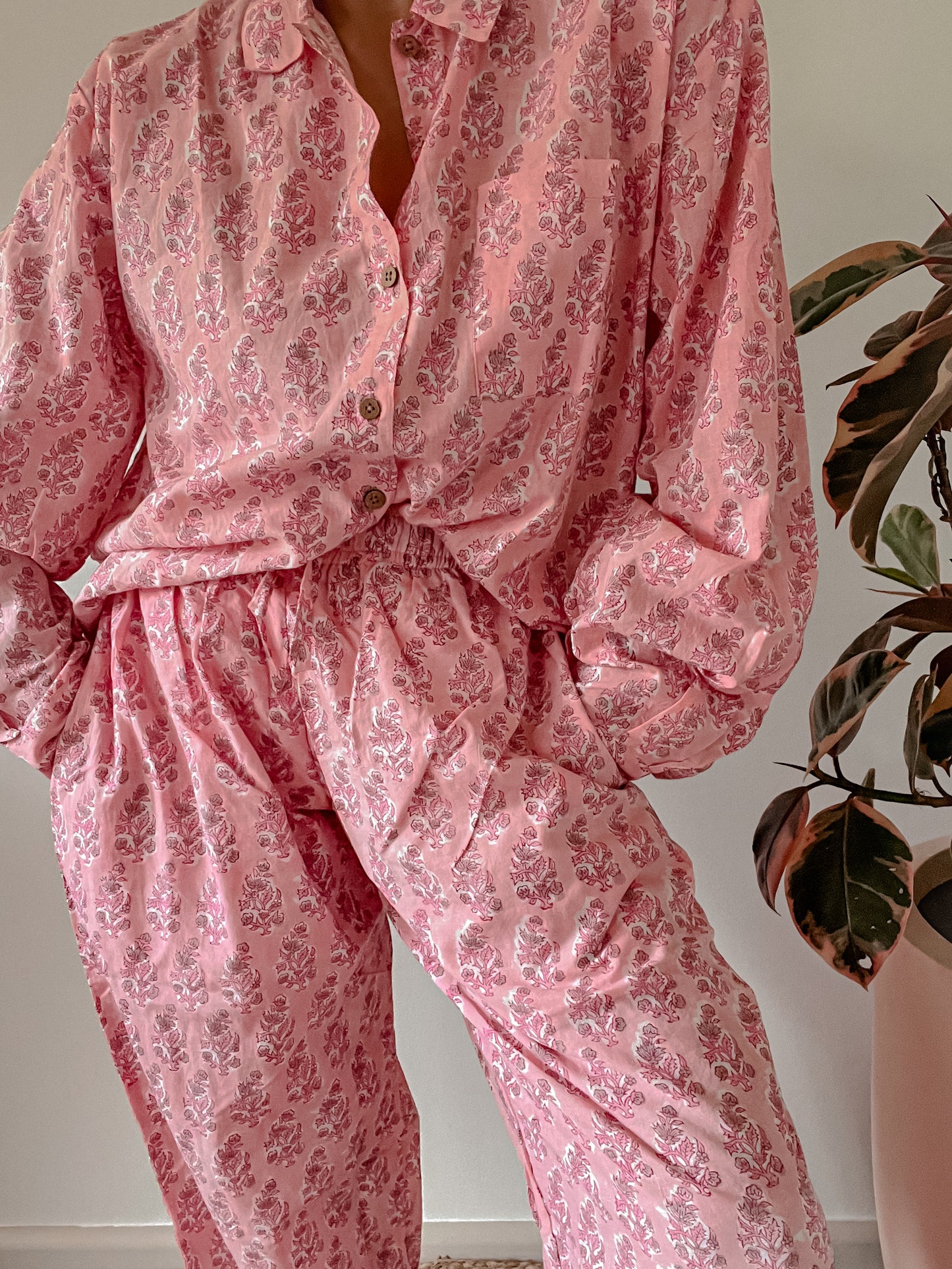 Gulabi Long Cotton Pyjama Set