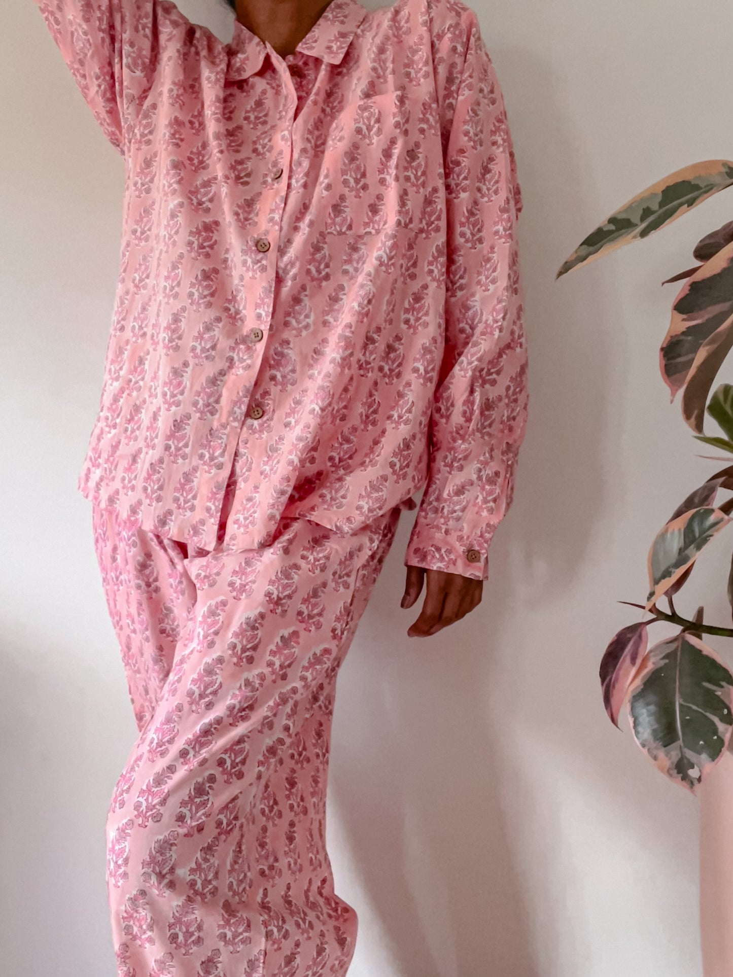 Gulabi Long Cotton Pyjama Set