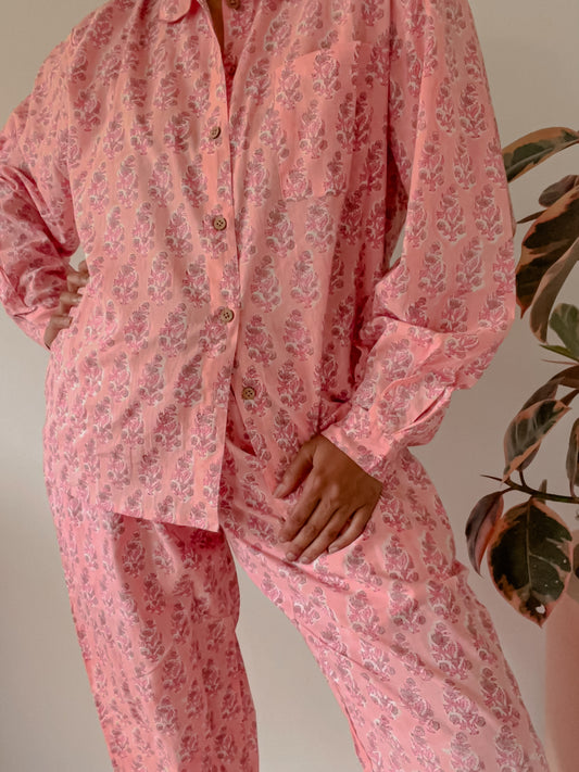 Gulabi Long Cotton Pyjama Set